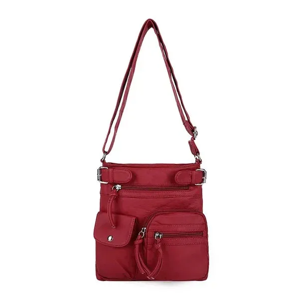 Irma® | Shoulder bag made of soft leather with multiple compartments