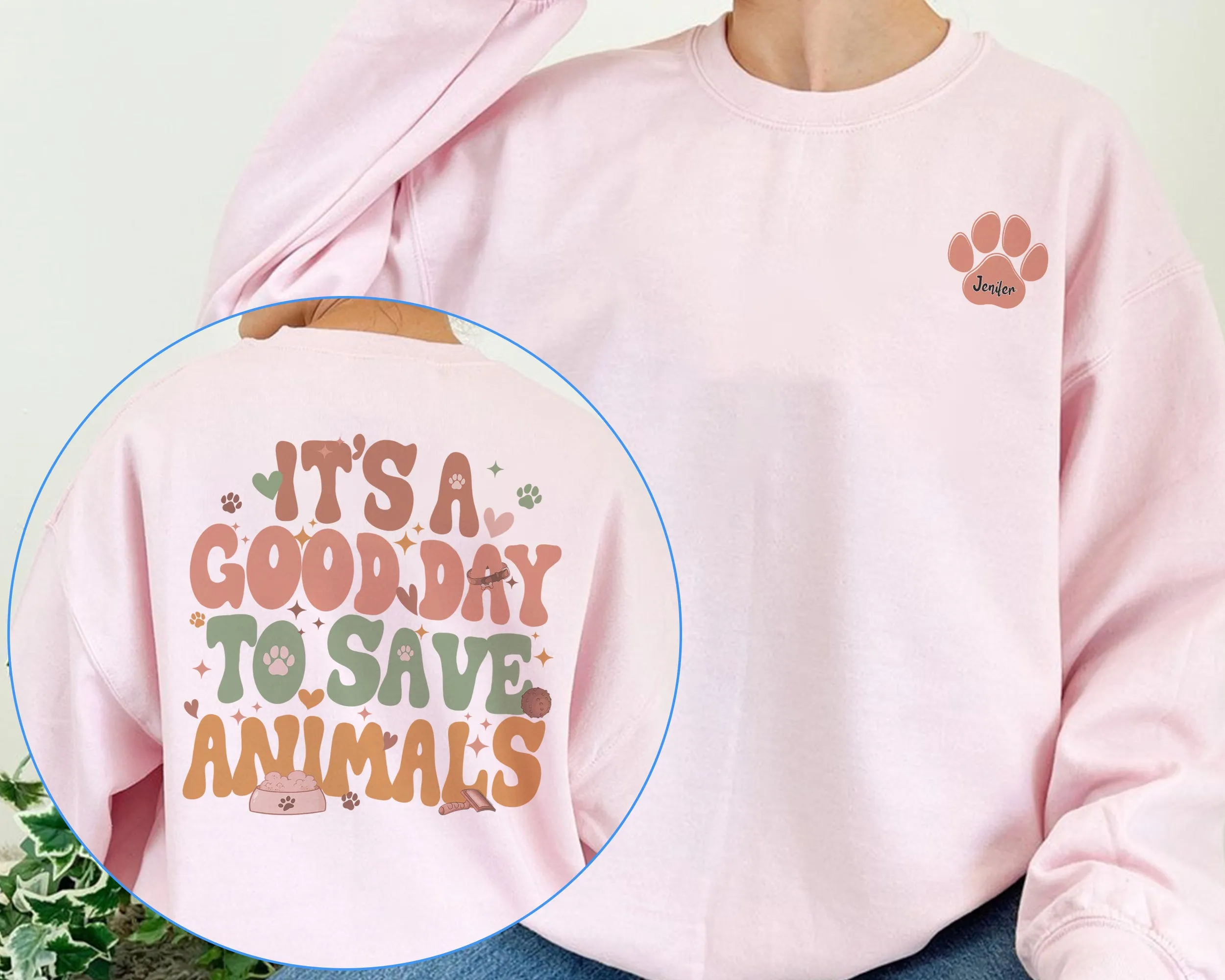 It’s A Good Day To Save Animals Sweatshirt, Vet Tech Crewneck, Vet School Gifts, Gift For Veterinarian, Dog Lover, Cat Lover, Dog Paw
