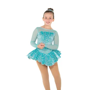 J177/23 Ice Whirl Dress: Tiffany Blue