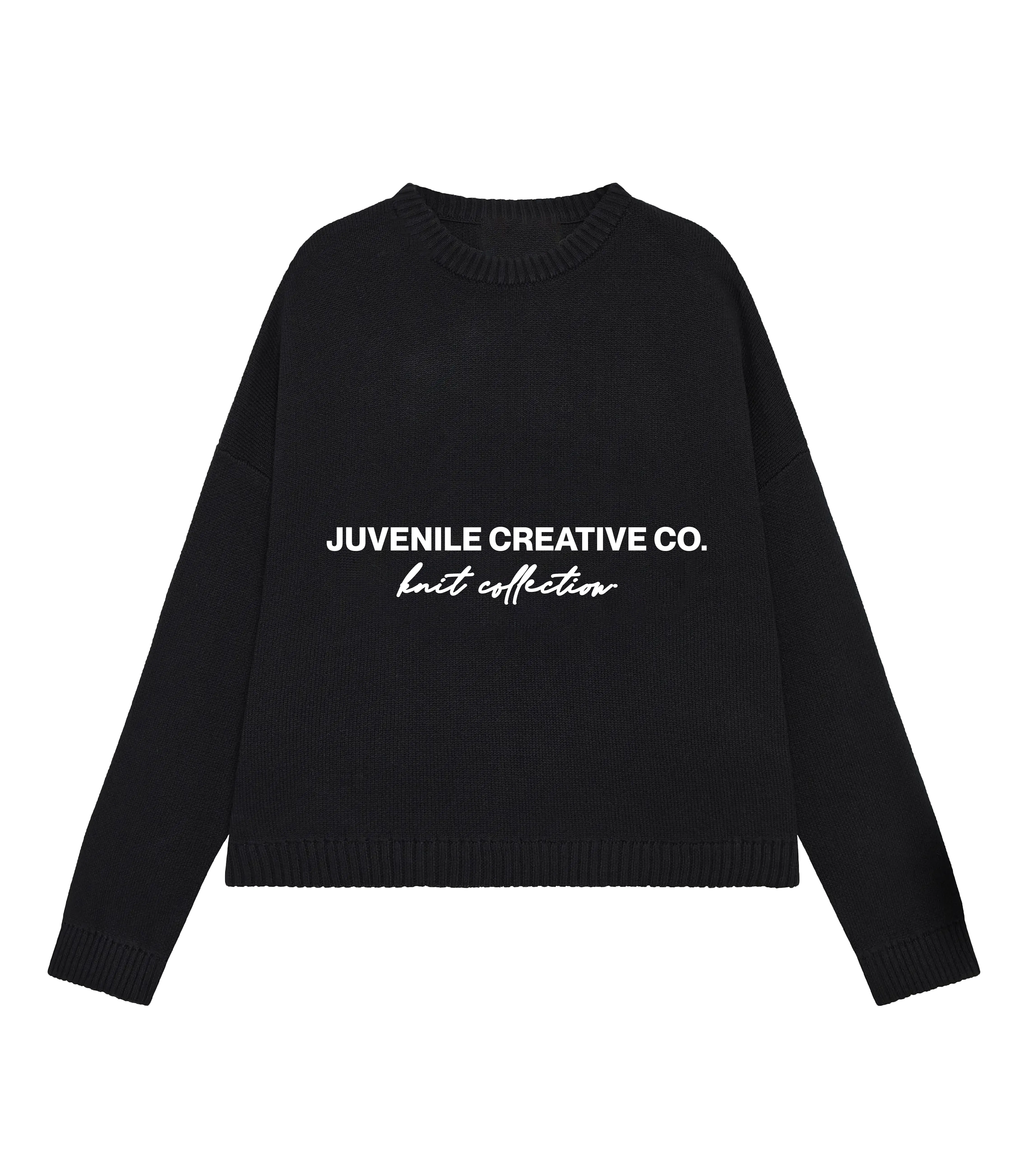 JET BLACK KNIT SWEATER