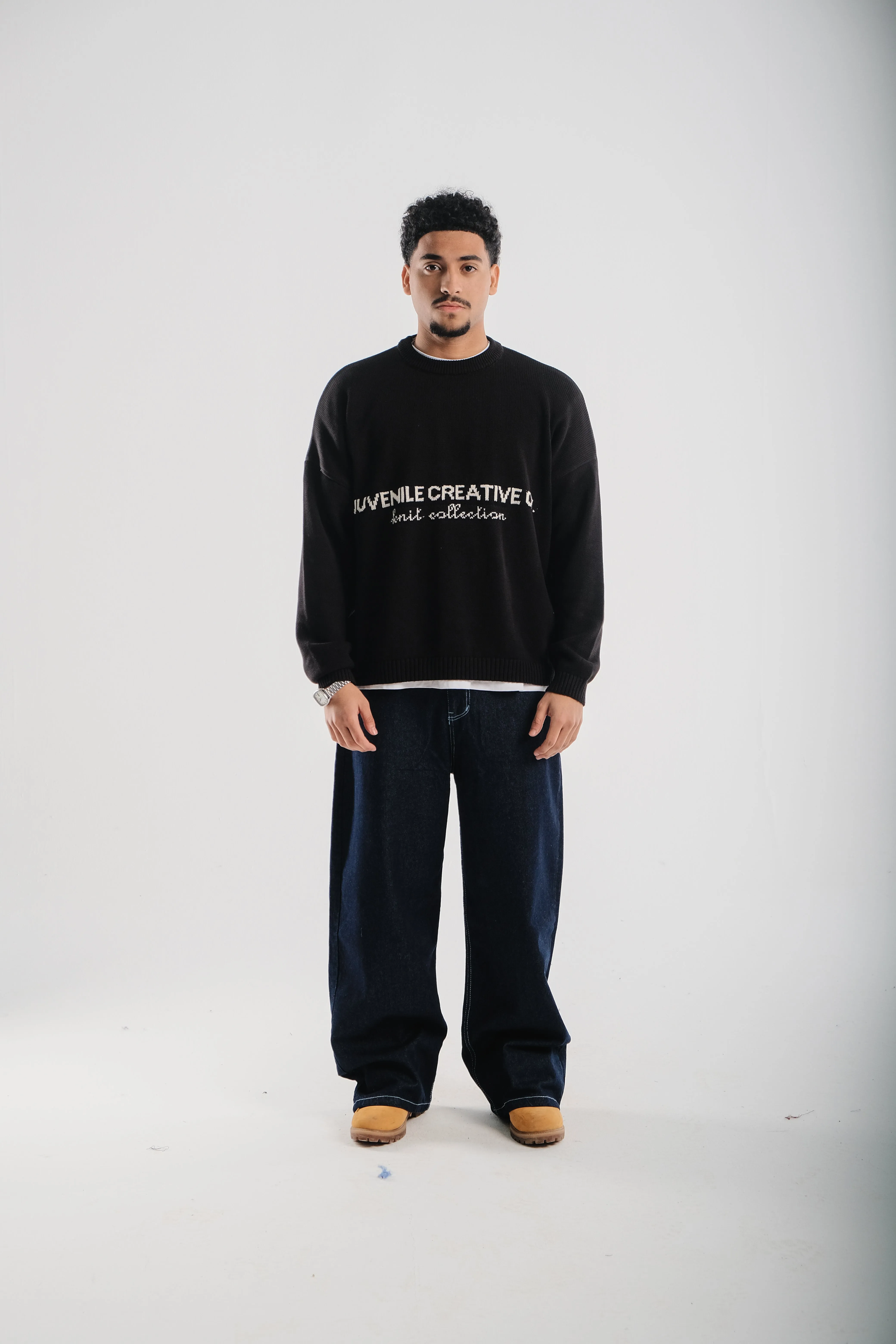 JET BLACK KNIT SWEATER