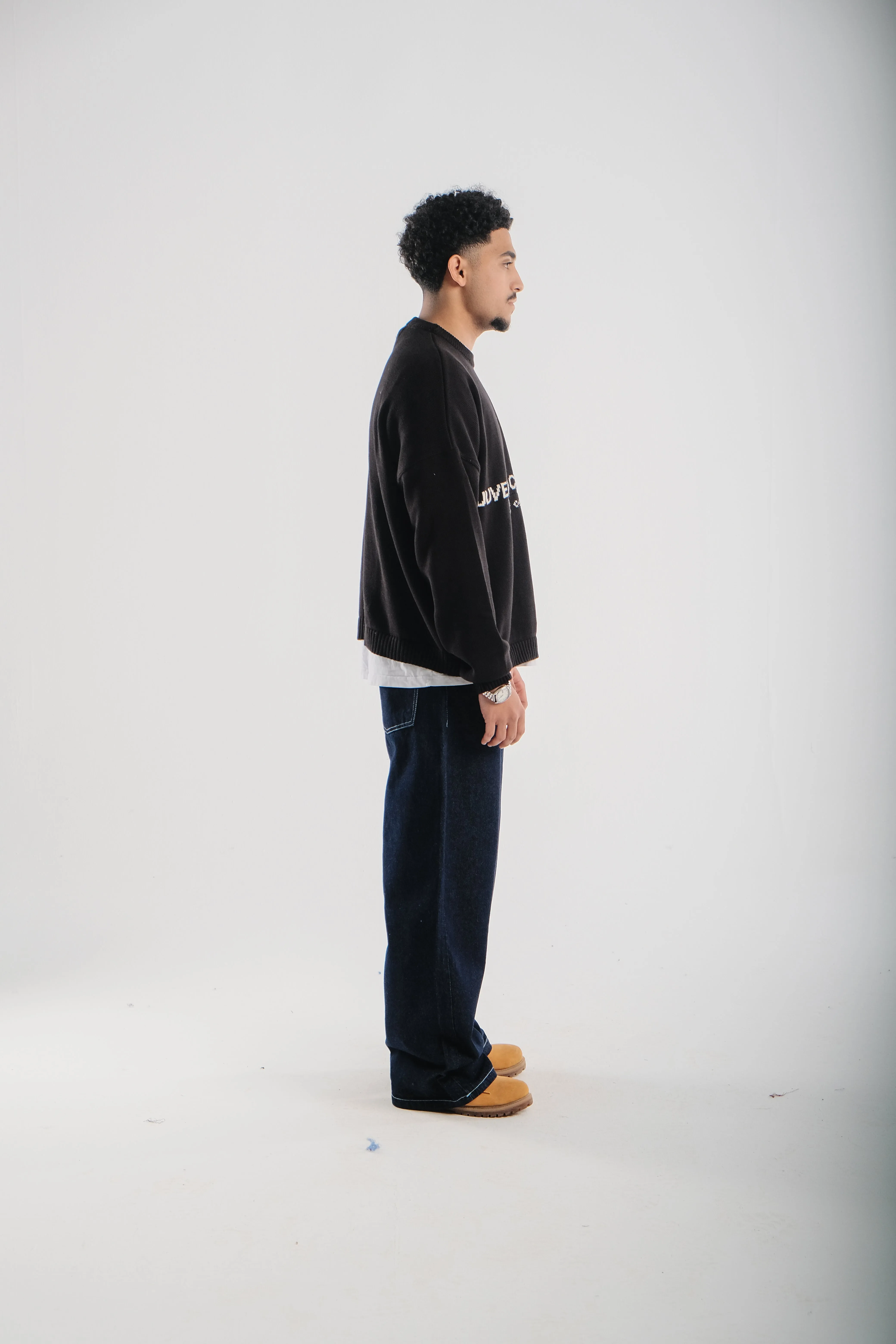 JET BLACK KNIT SWEATER