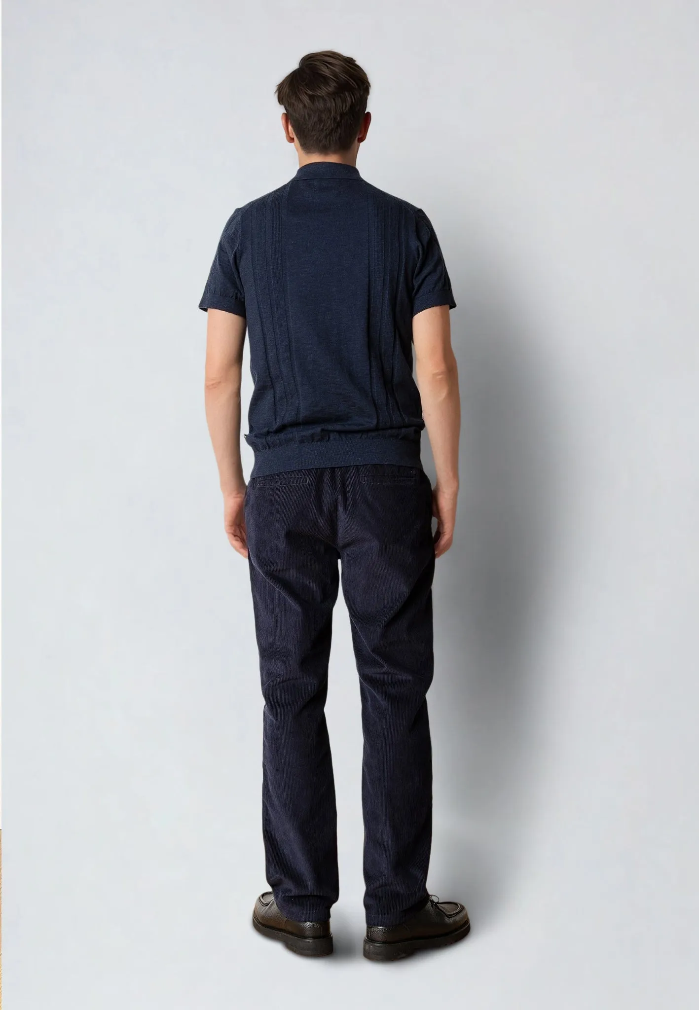 Jonas knitted polo - Navy