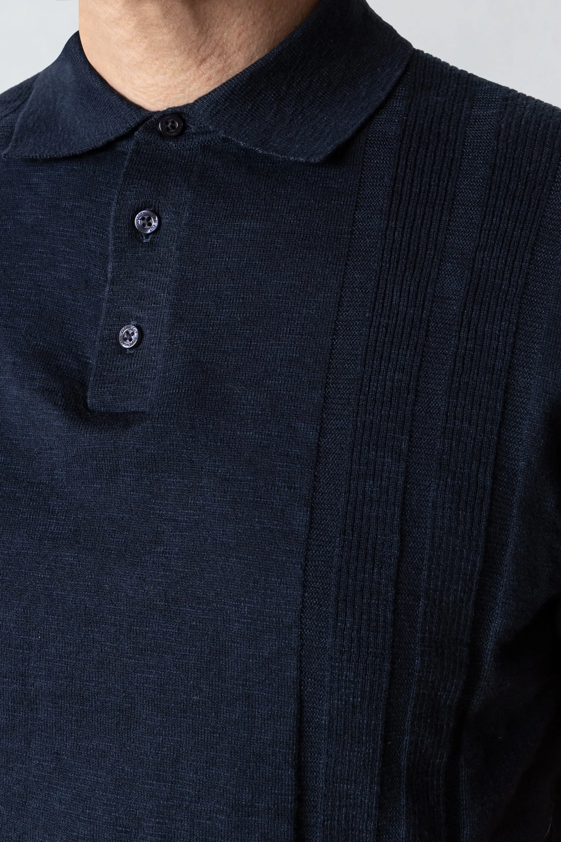 Jonas knitted polo - Navy