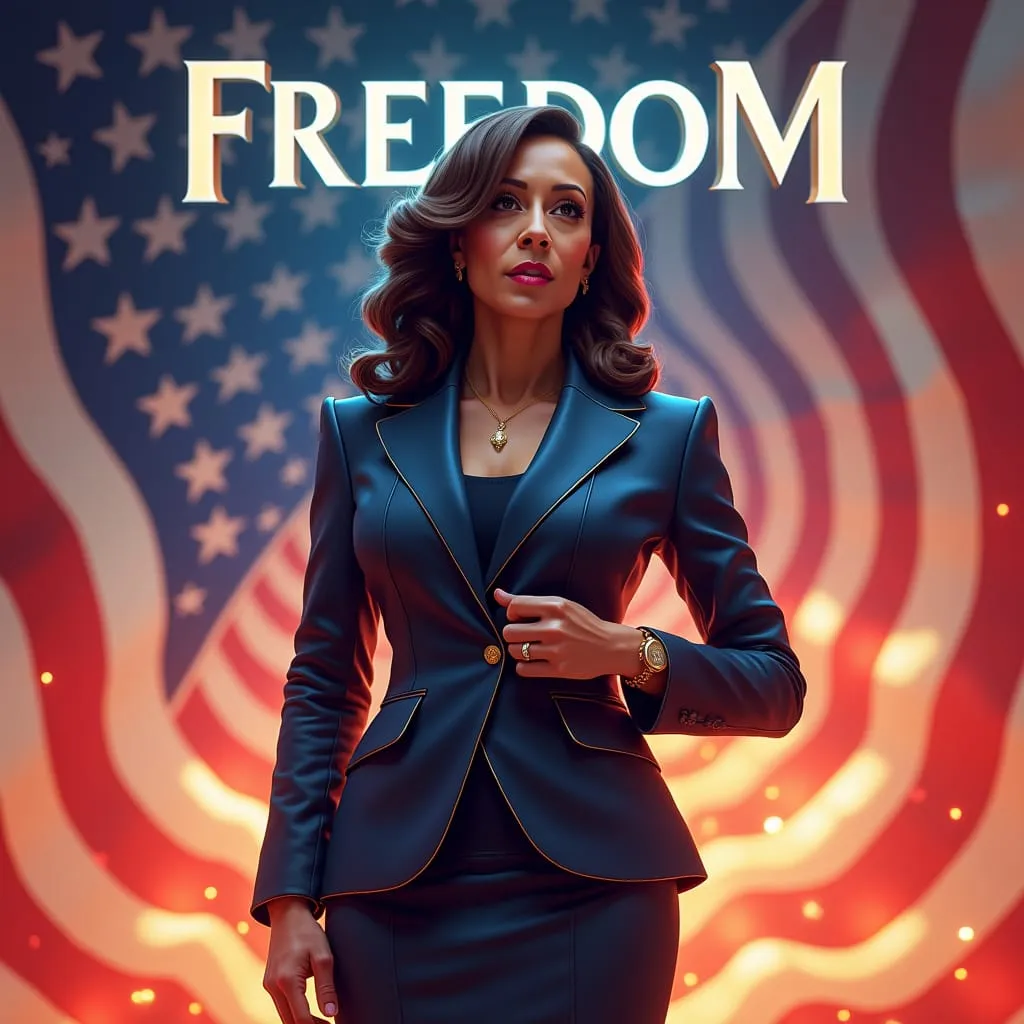 Kamala Harris 2024 Campaign Design - Kamala Forward Poster - AI Created One of a Kind Digital Download Print - Canvas Poster Art - DIY Gift