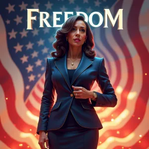Kamala Harris 2024 Campaign Design - Kamala Forward Poster - AI Created One of a Kind Digital Download Print - Canvas Poster Art - DIY Gift