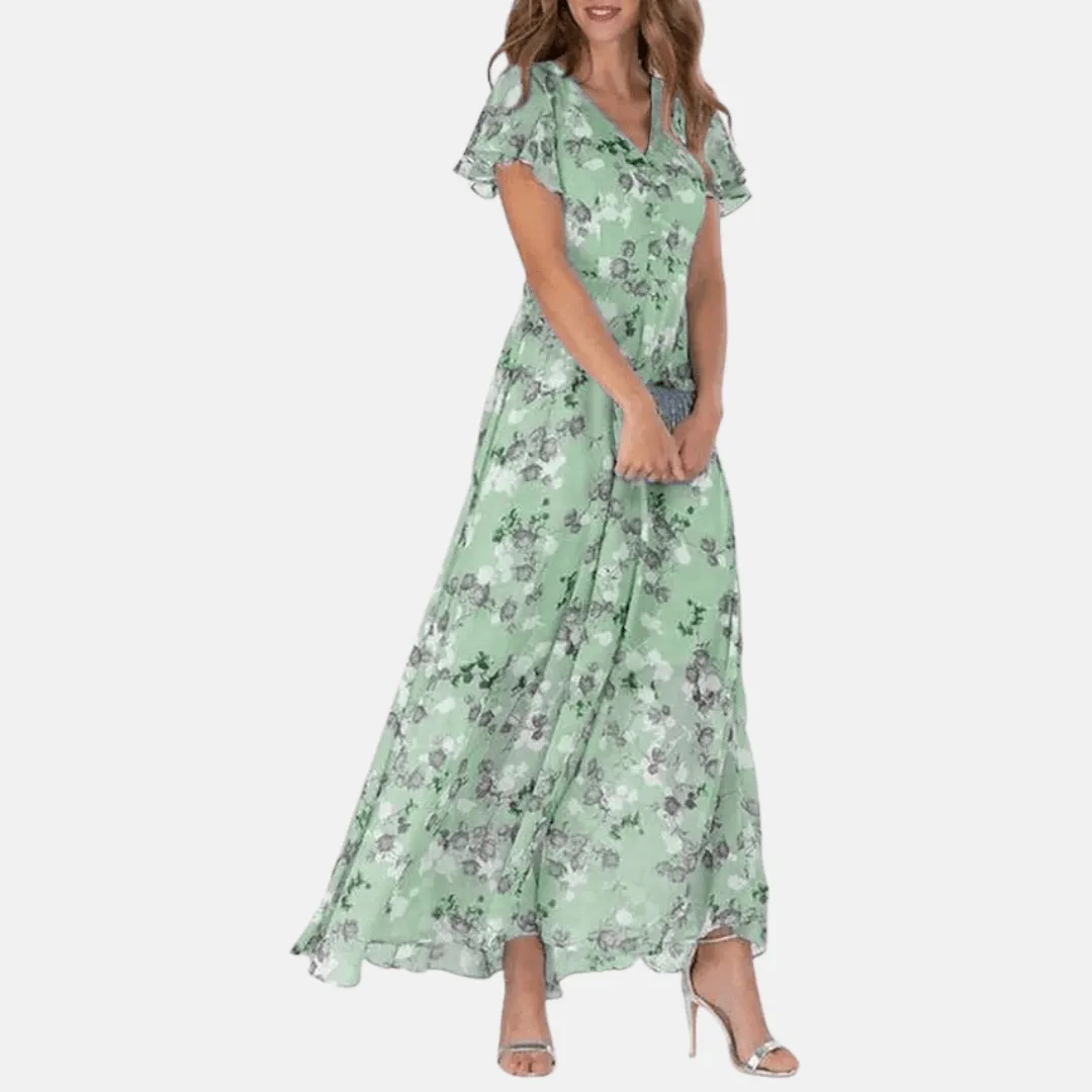 Karolina - Radiant Floral Elegance Woman's Summer Dress
