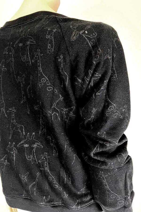 Kate Perry Projects Black on Black Giraffe Print Jumper