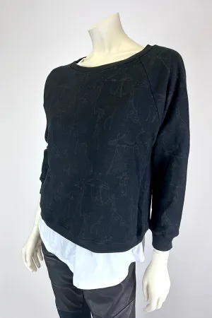 Kate Perry Projects Black on Black Giraffe Print Jumper