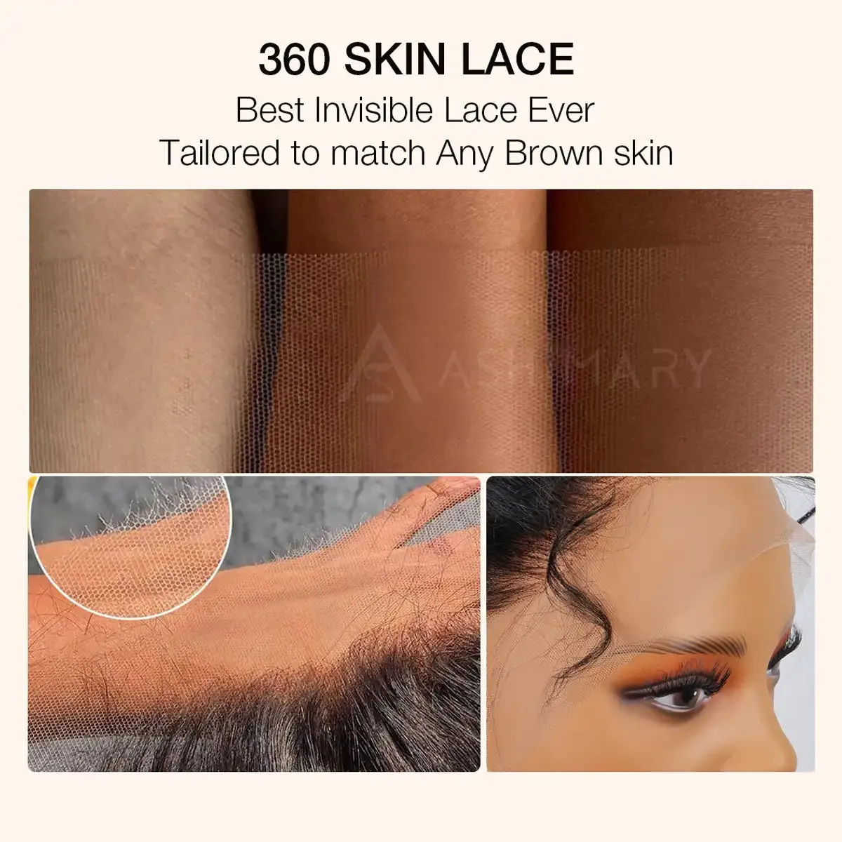 Kinky Curly 4C Edges Invisi Strap Laid Flat 360 Lace Wig Pre Cut Lace with Curly Baby Hair All Around
