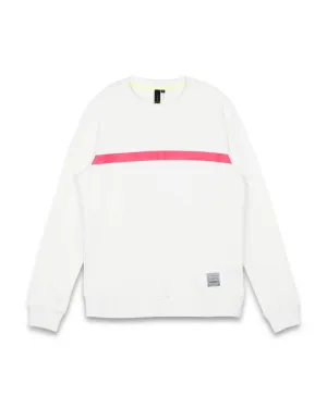 Konus Men's Community French Terry Crew in White by Shop at Konus