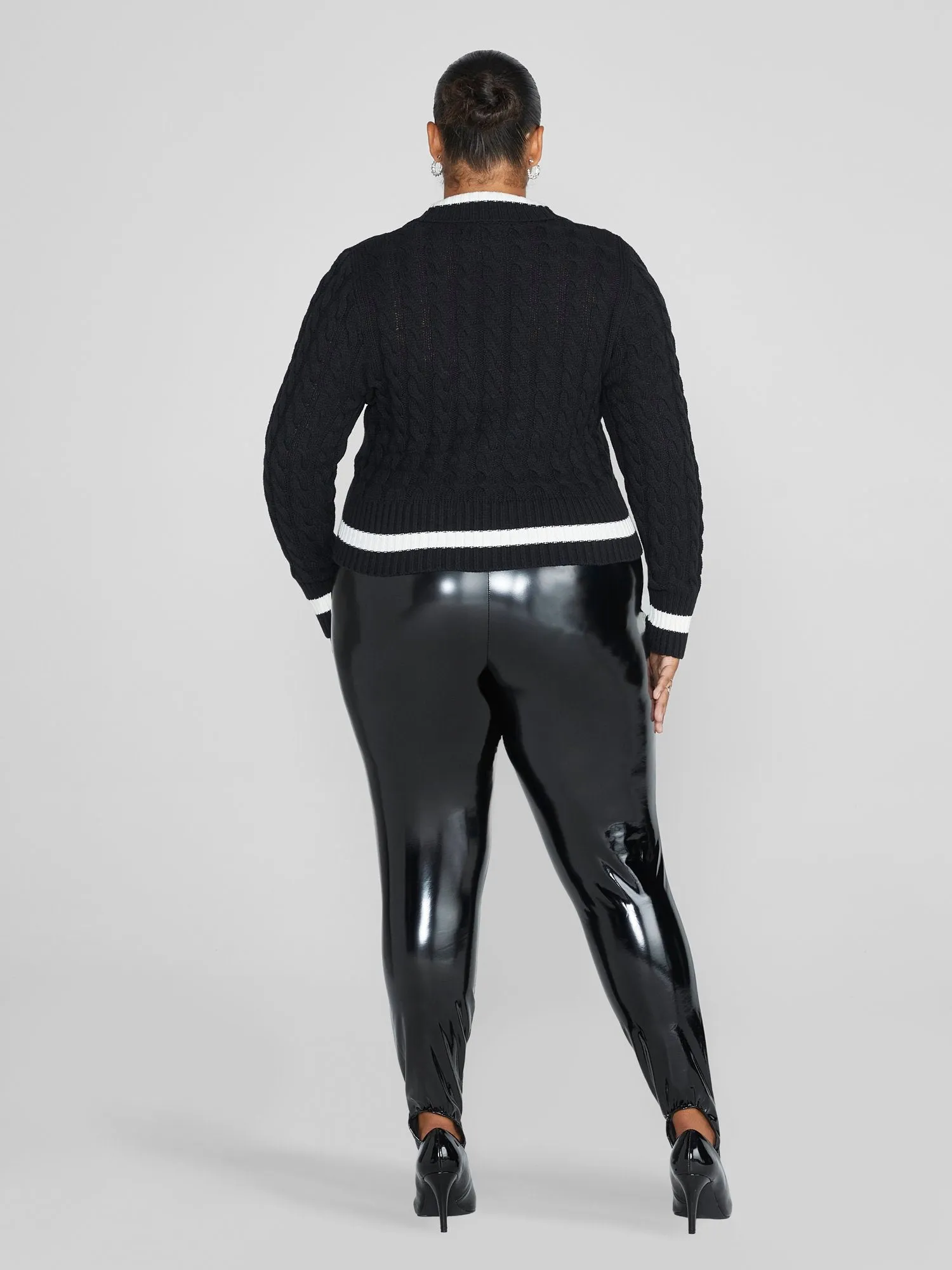 Kristina Varsity Crossover Sweater