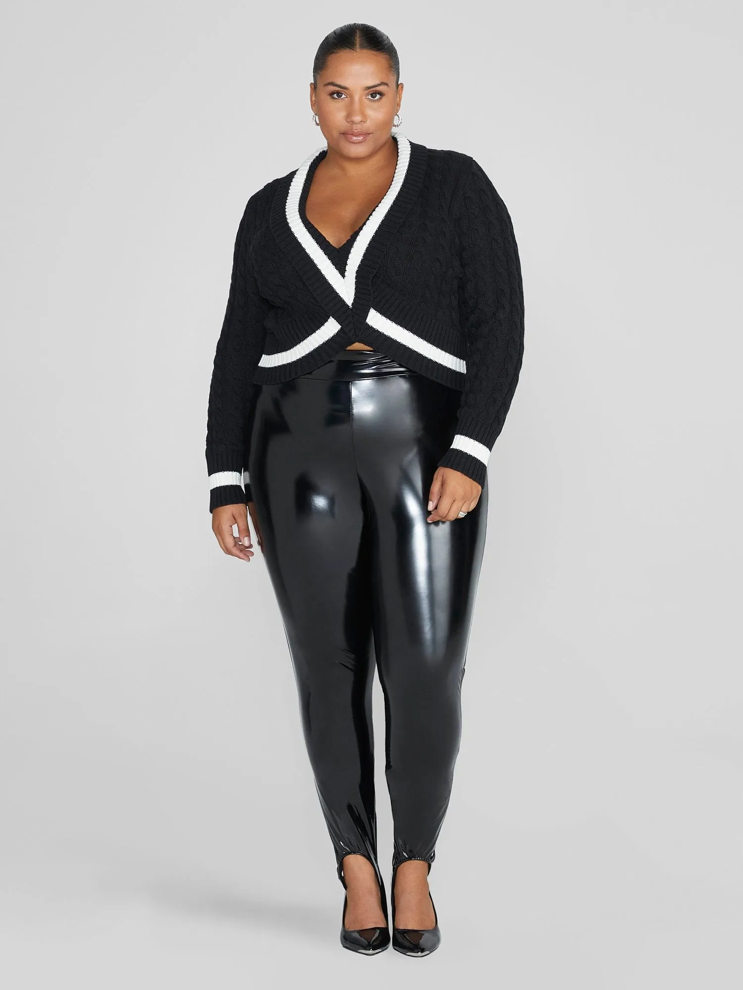 Kristina Varsity Crossover Sweater