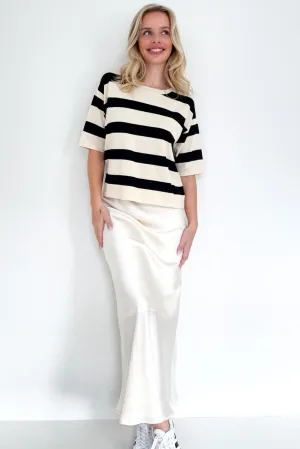 Laila top - cream stripe