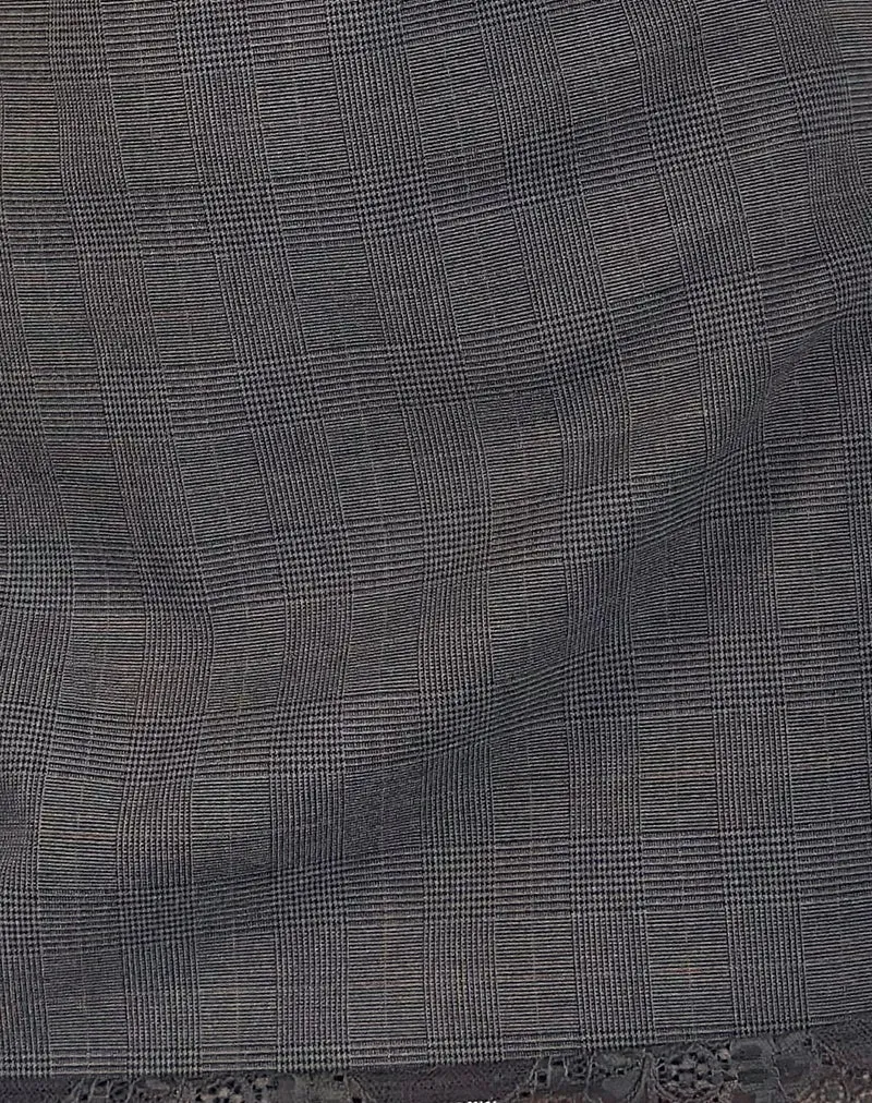 Larna Mini Dress in Check Tailoring Grey