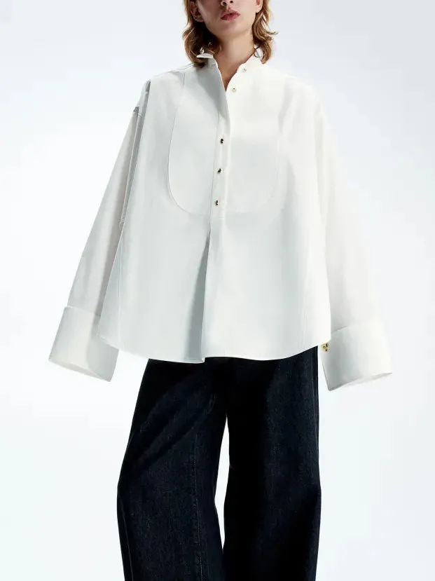 Livia – Chic Tuxedo Shirt & Fringed Trim Pants Set for Women