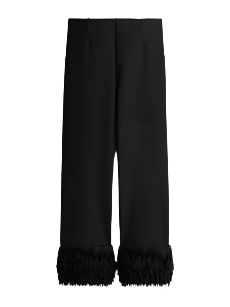 Livia – Chic Tuxedo Shirt & Fringed Trim Pants Set for Women