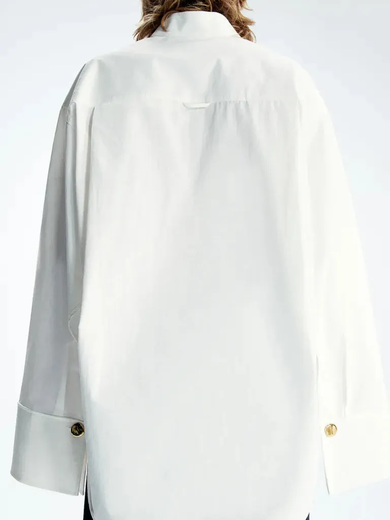 Livia – Chic Tuxedo Shirt & Fringed Trim Pants Set for Women