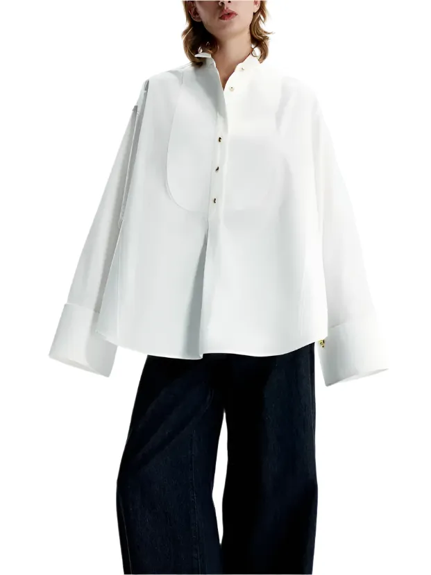 Livia – Chic Tuxedo Shirt & Fringed Trim Pants Set for Women
