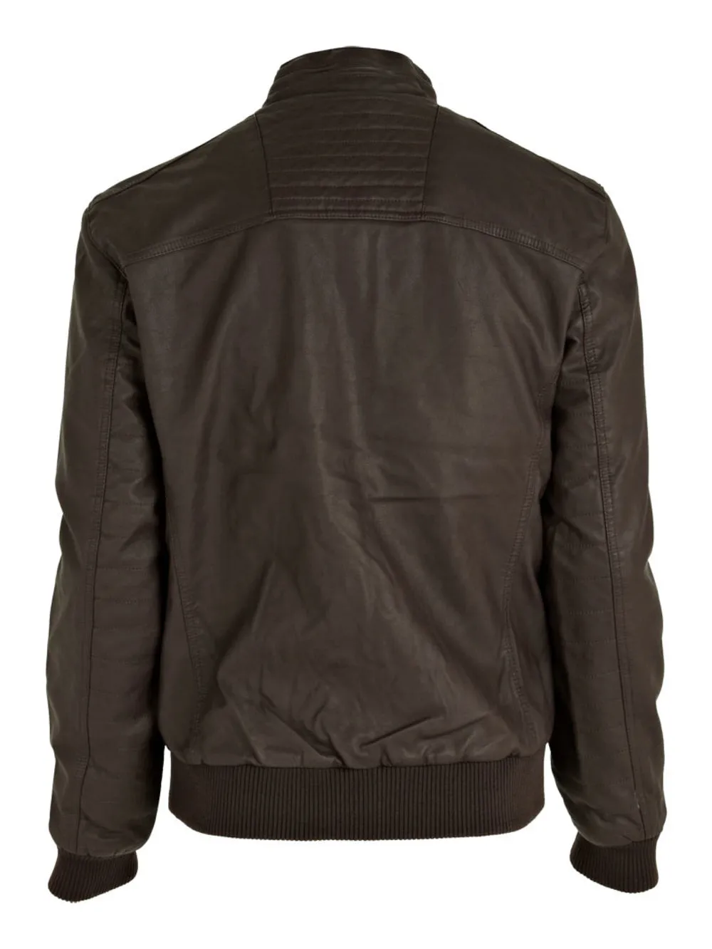 Long Sleeve Chic Leather Jacket