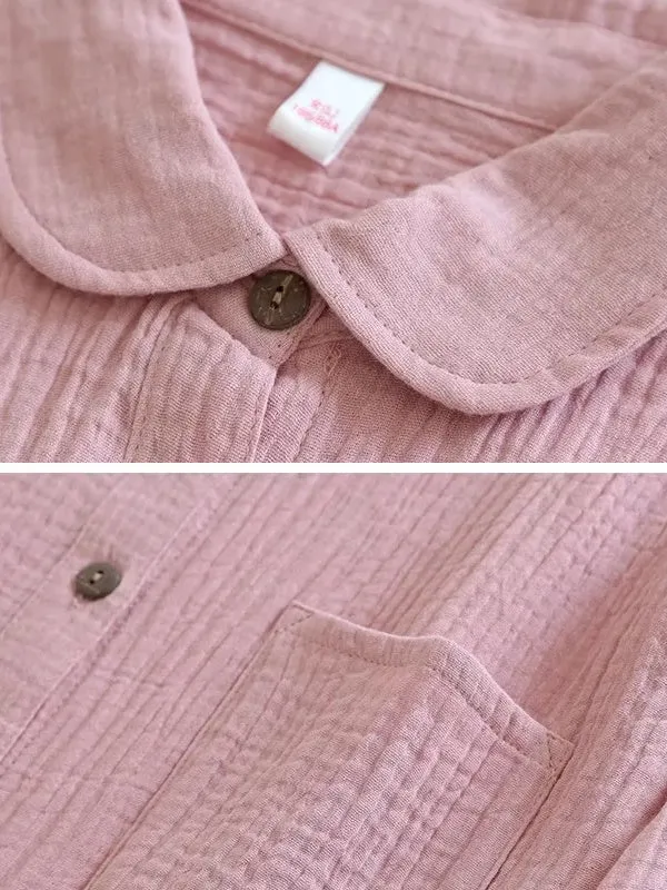 Long Sleeve Cotton Shirts Women Chic Blouses
