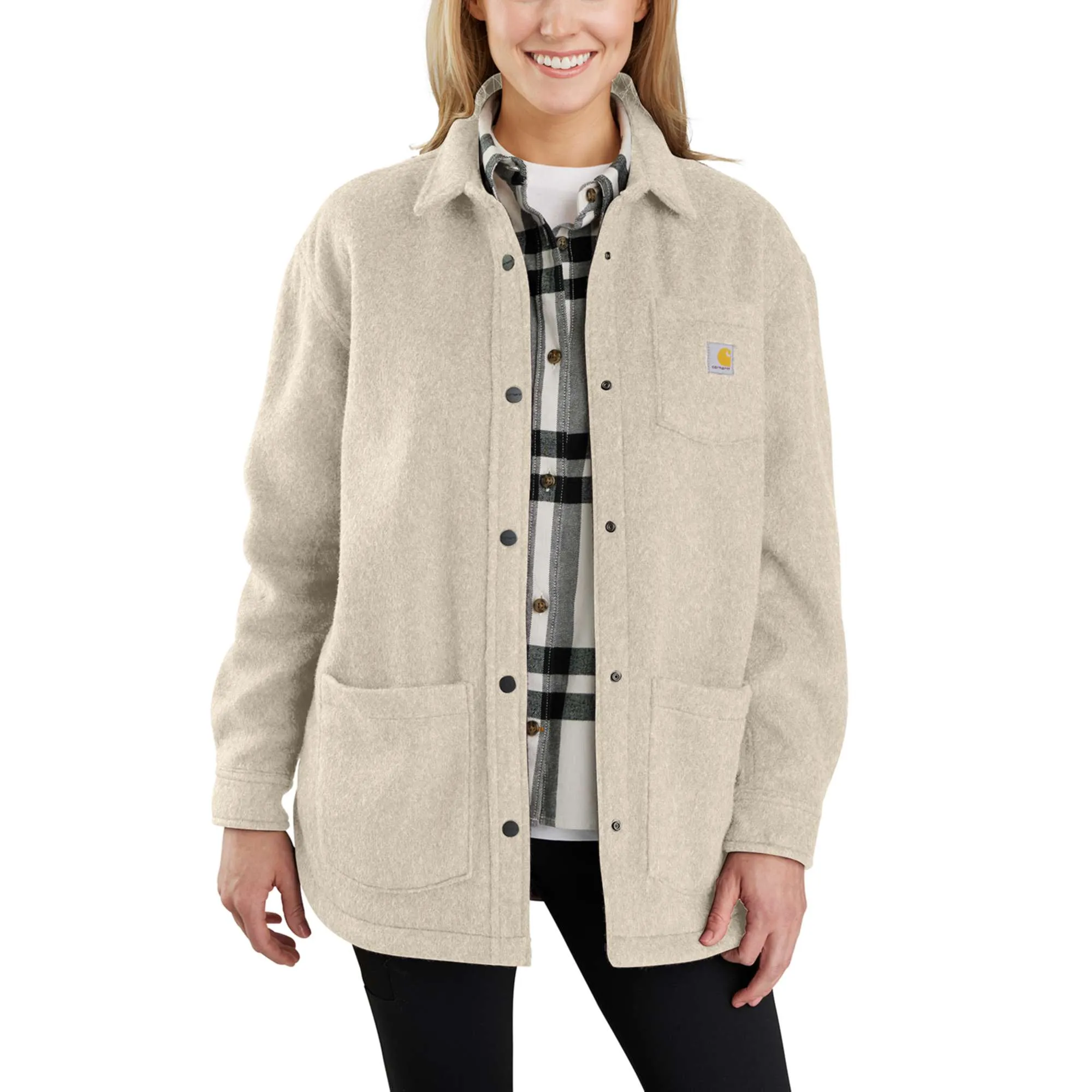 Loose Fit Fleece Shirt Jac