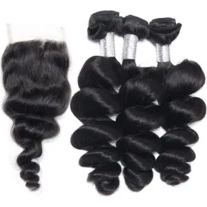 Loose Wave Bundle   Closure Deals