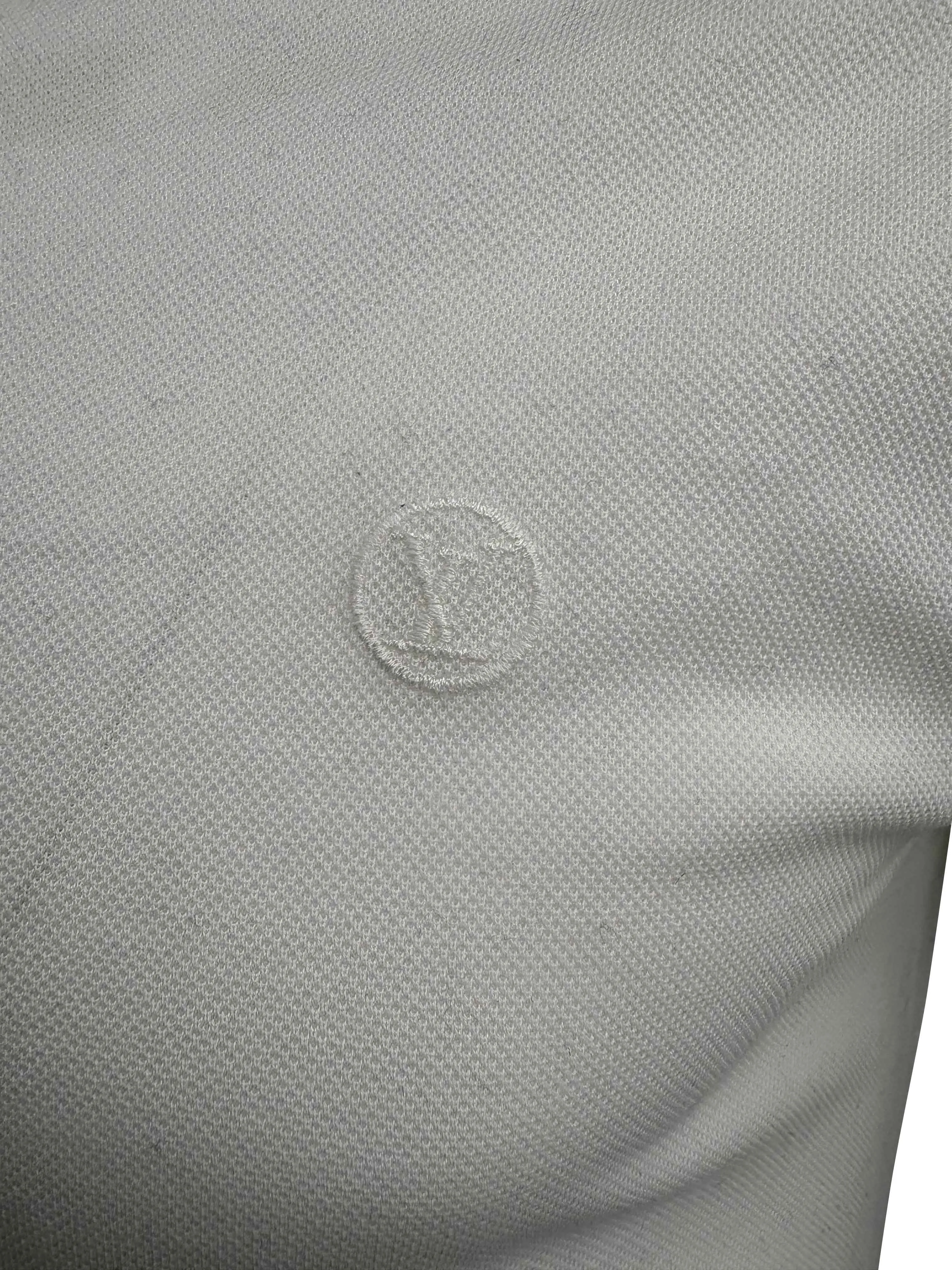 Louis Vuitton Embroidered Mini Logo Polo - White