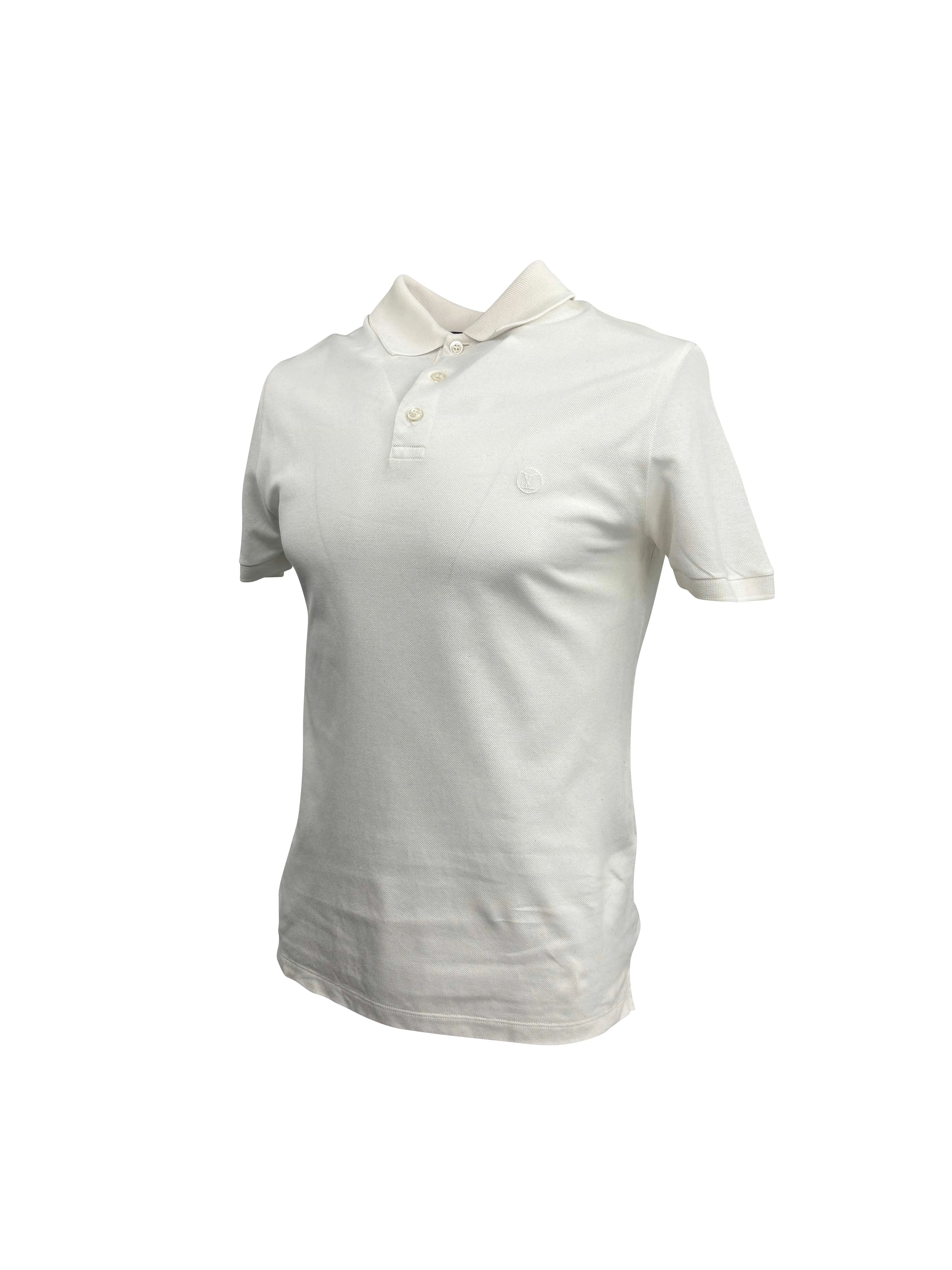 Louis Vuitton Embroidered Mini Logo Polo - White