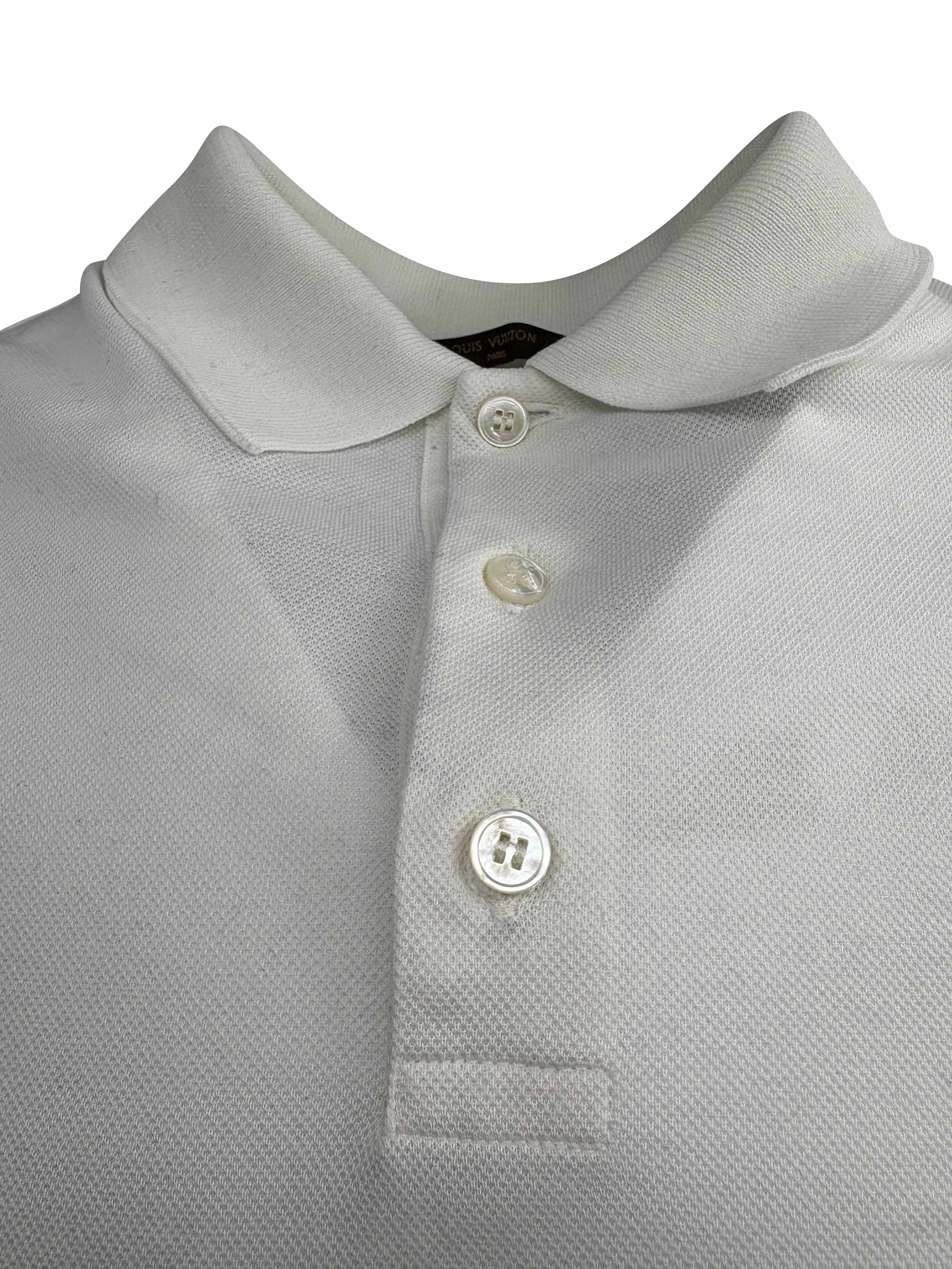 Louis Vuitton Embroidered Mini Logo Polo - White