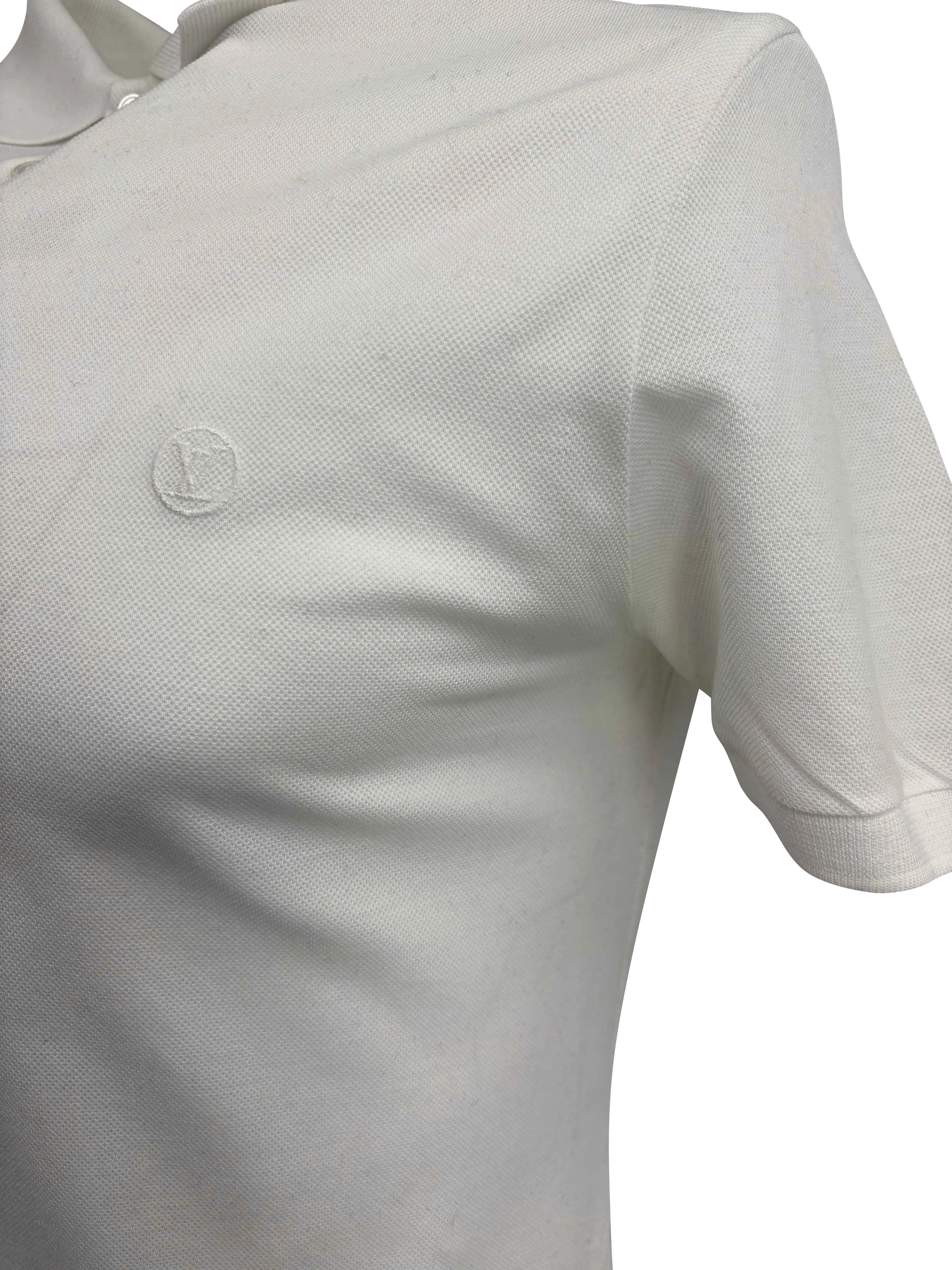 Louis Vuitton Embroidered Mini Logo Polo - White