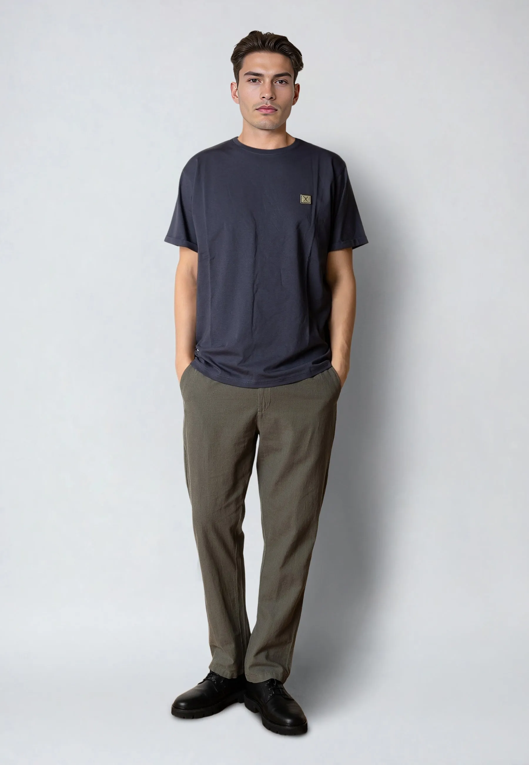 Luca cotton/linen pants - Army