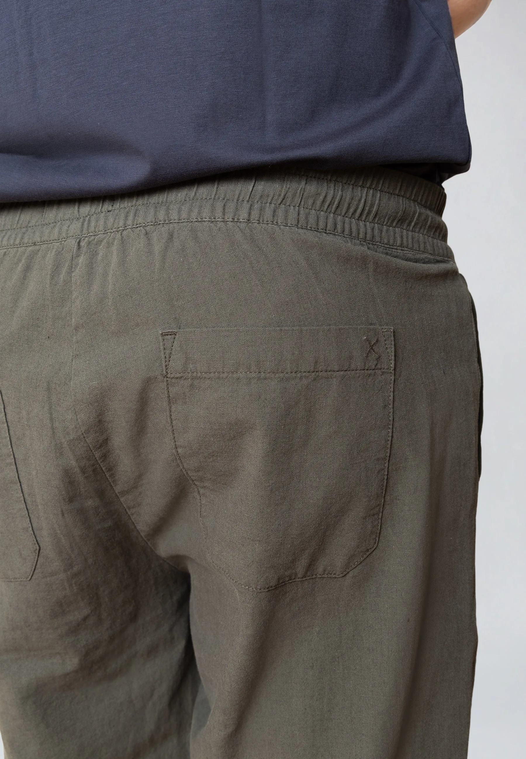 Luca cotton/linen pants - Army