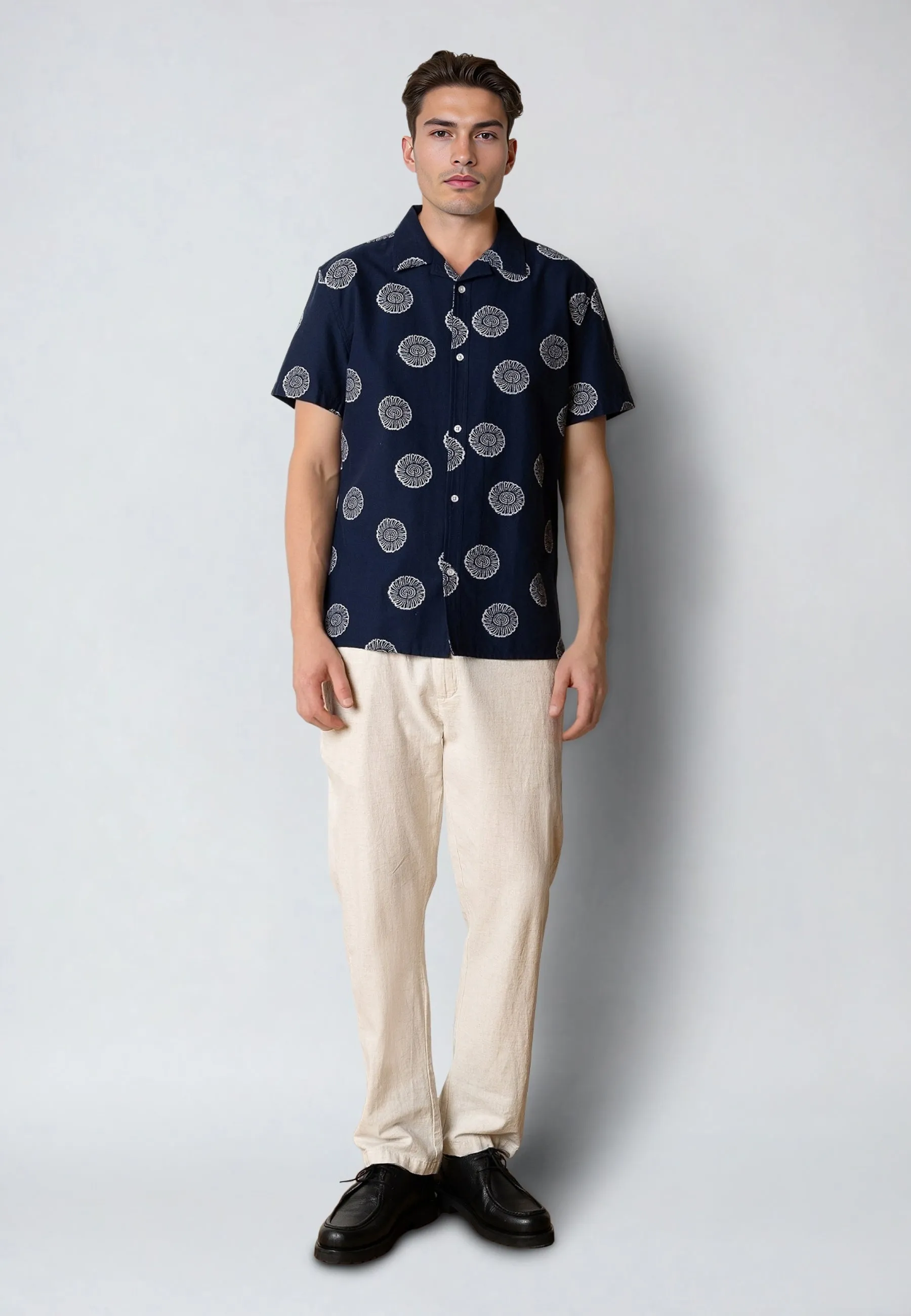Luca cotton/linen pants - Light beige