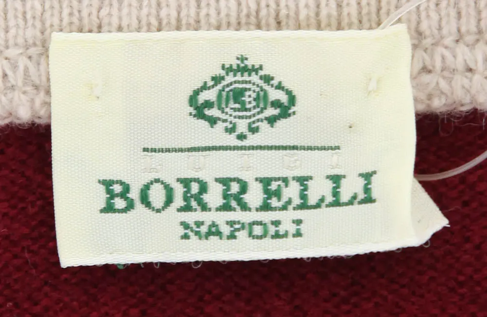 Luigi Borrelli Burgundy Red Sweater - Size: Large US / 52 EU