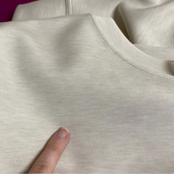 Lululemon Soft Ambitions Crop Crew in Heathered Beech Wood