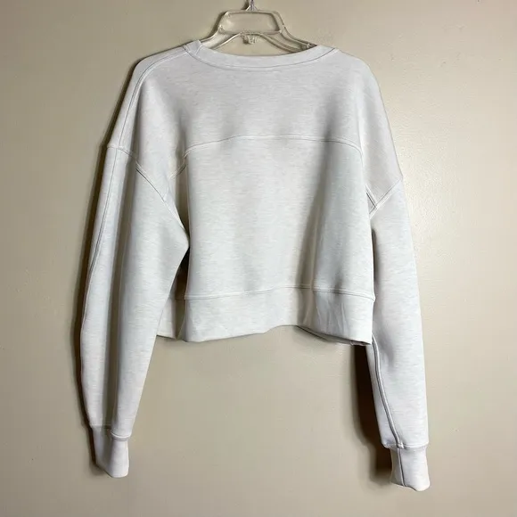 Lululemon Soft Ambitions Crop Crew in Heathered Beech Wood