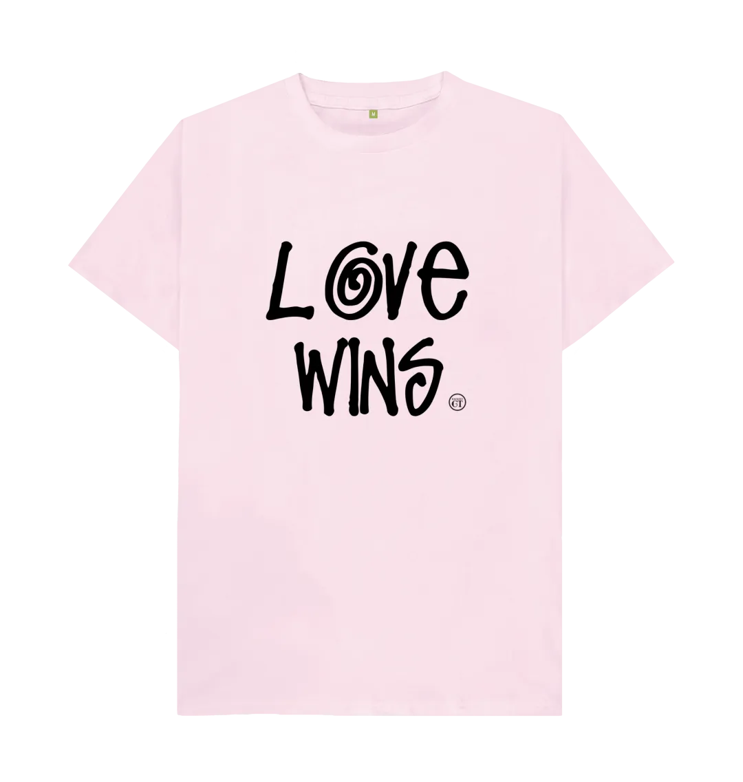 LV Wins Graff. 100% organic tee. White, grey, pink. Free UK post