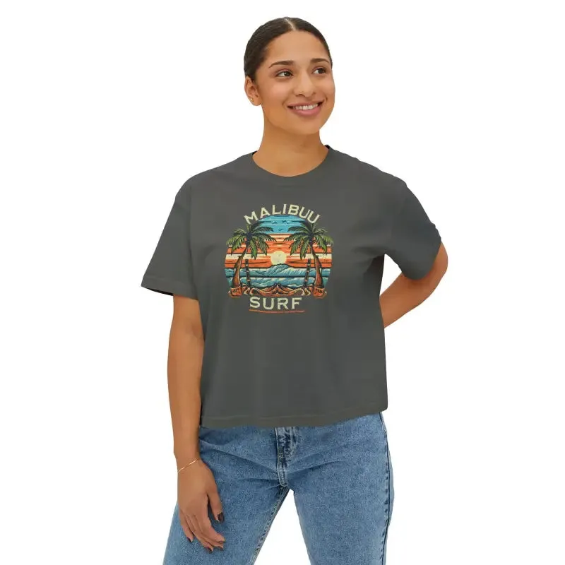 Malibu Surf Muscle Tee with Flowy Rolled Cuffs