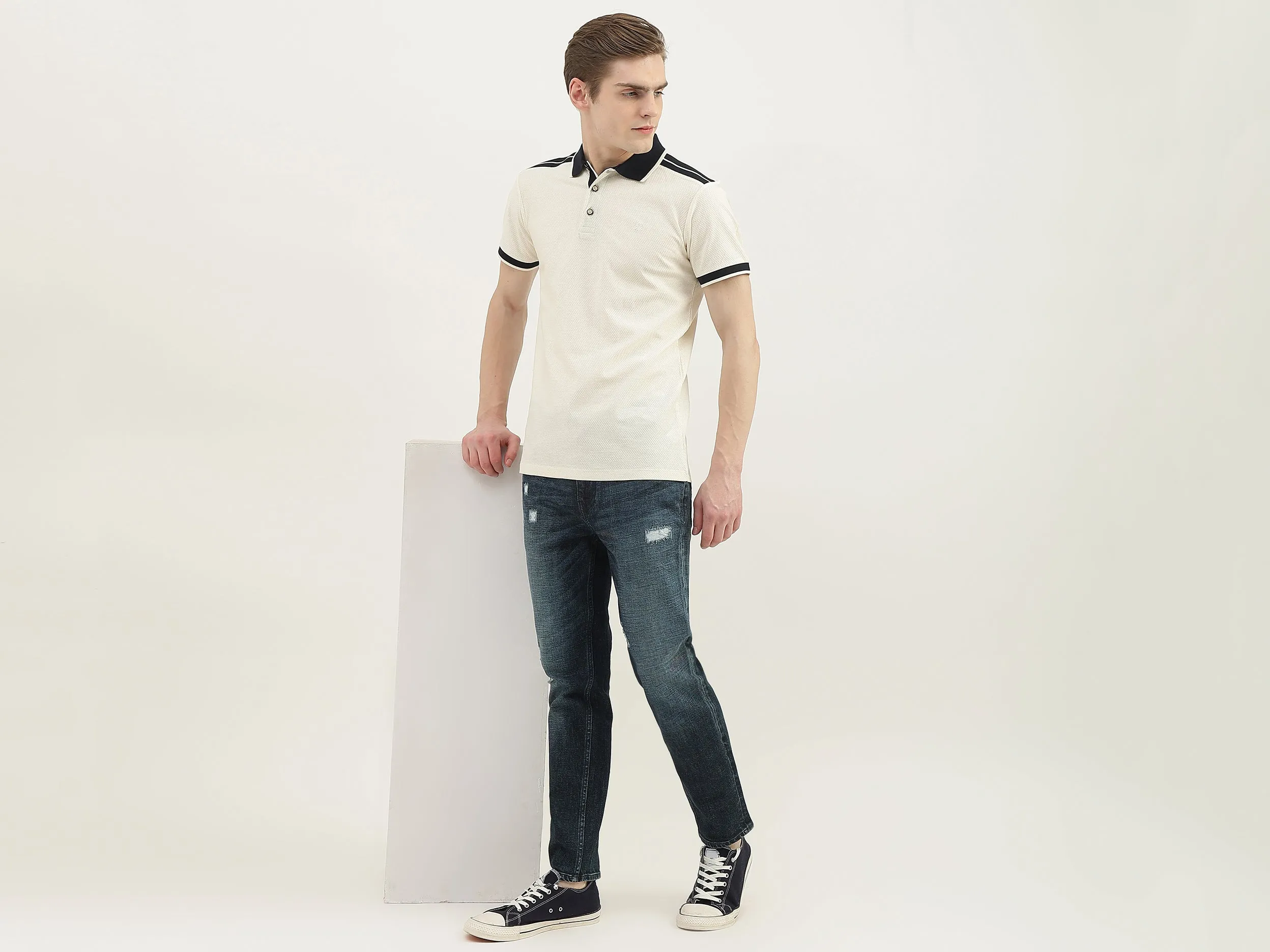 Men Solid Low Crotch Jeans