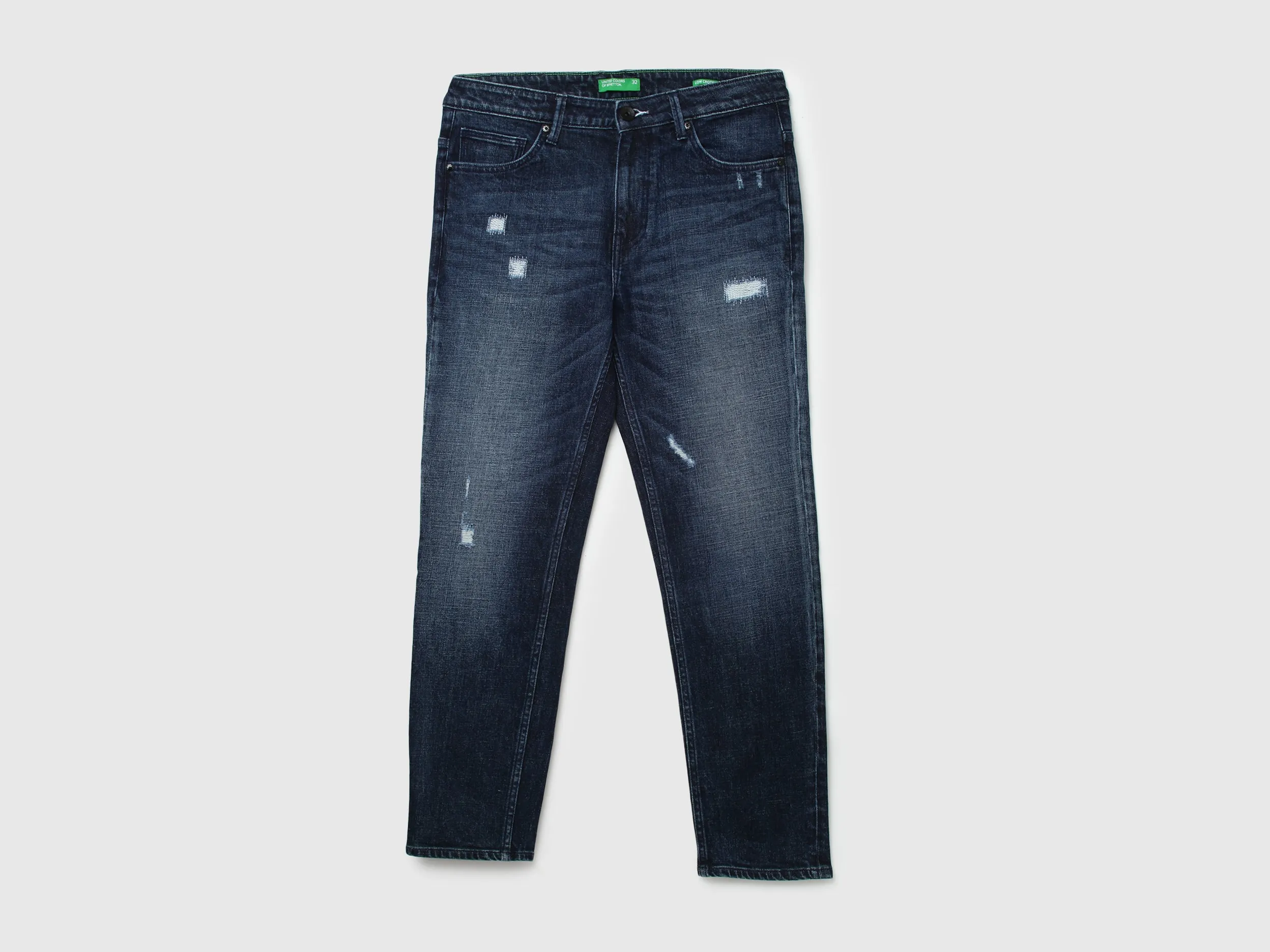 Men Solid Low Crotch Jeans