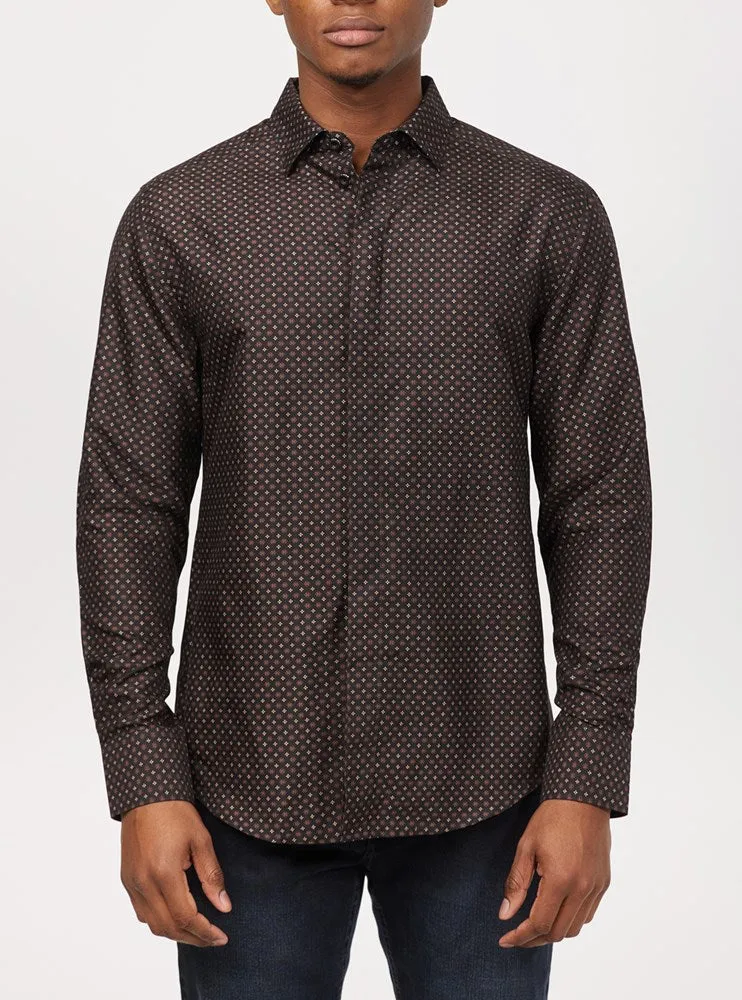 Men's casual long sleeve graduation shirt