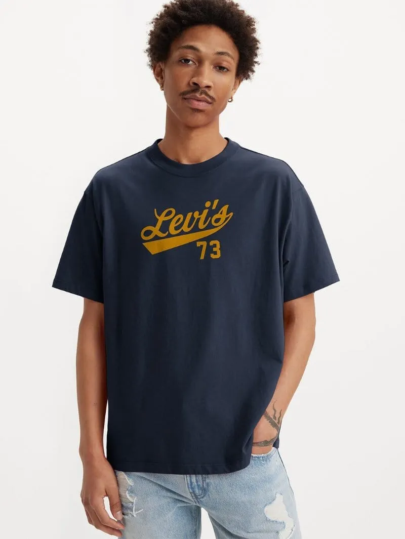 Mens Levi Vintage Graphic Tee Versity Script