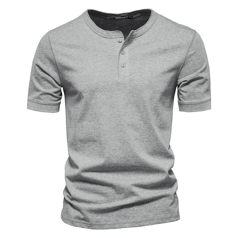 Men's Vintage Short Sleeve Henley T-Shirt