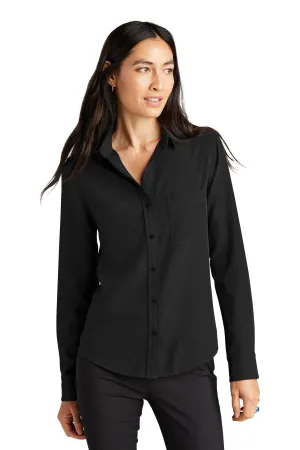 Mercer Mettle Women's Stretch Crepe Long Sleeve Camp MM2013 Deep Black