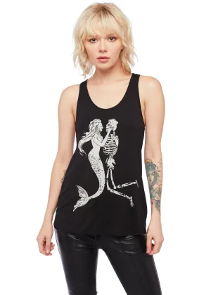 Mermaid and Skeleton Sailor Tank Top