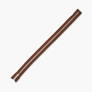Metal Zips Choc Brown Open End (4 Sizes)