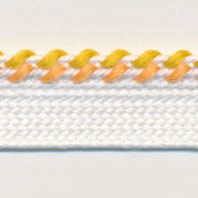 Mix Stitch Piping #05 White & Orange & Yellow