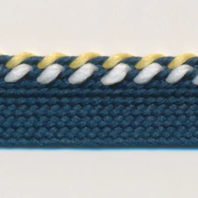 Mix Stitch Piping #19 Deep Blue & Off White & Grapefruit