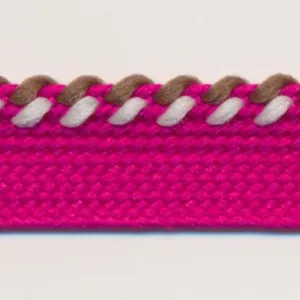 Mix Stitch Piping #25 Magenta & Pale Gray & Smoke Brown